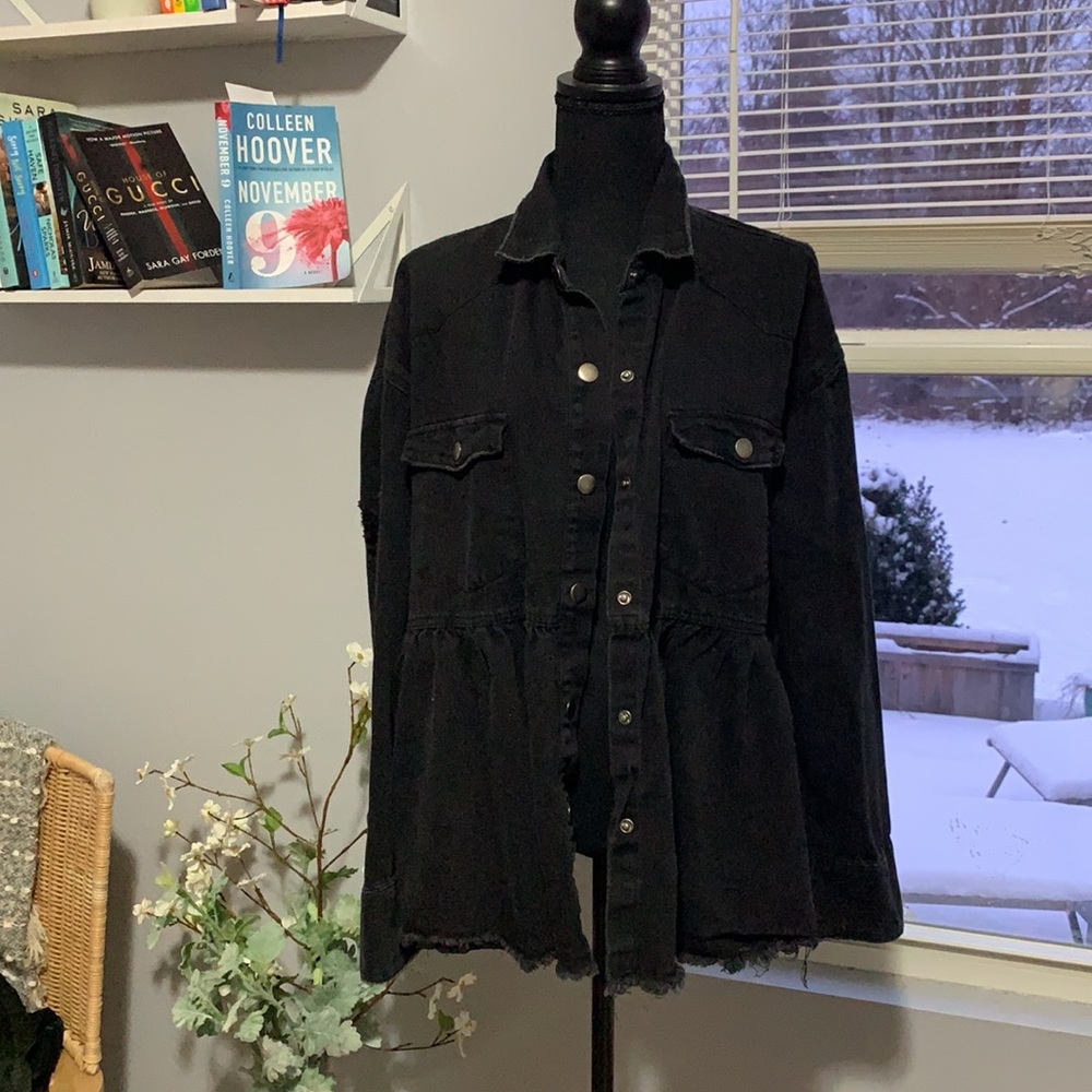 NWOT! Black jean jacket
